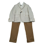 Jeckerson Completo 4 Pezzi Giacca-Camicia-Pantalone-Papillon per Bambino JB4061 BEIGE JECKERSON 