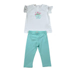 Liu Jo Completo 2 Pezzi T-Shirt-Leggins per Neonata HA5061X BIANCO/VERDE LIU JO 