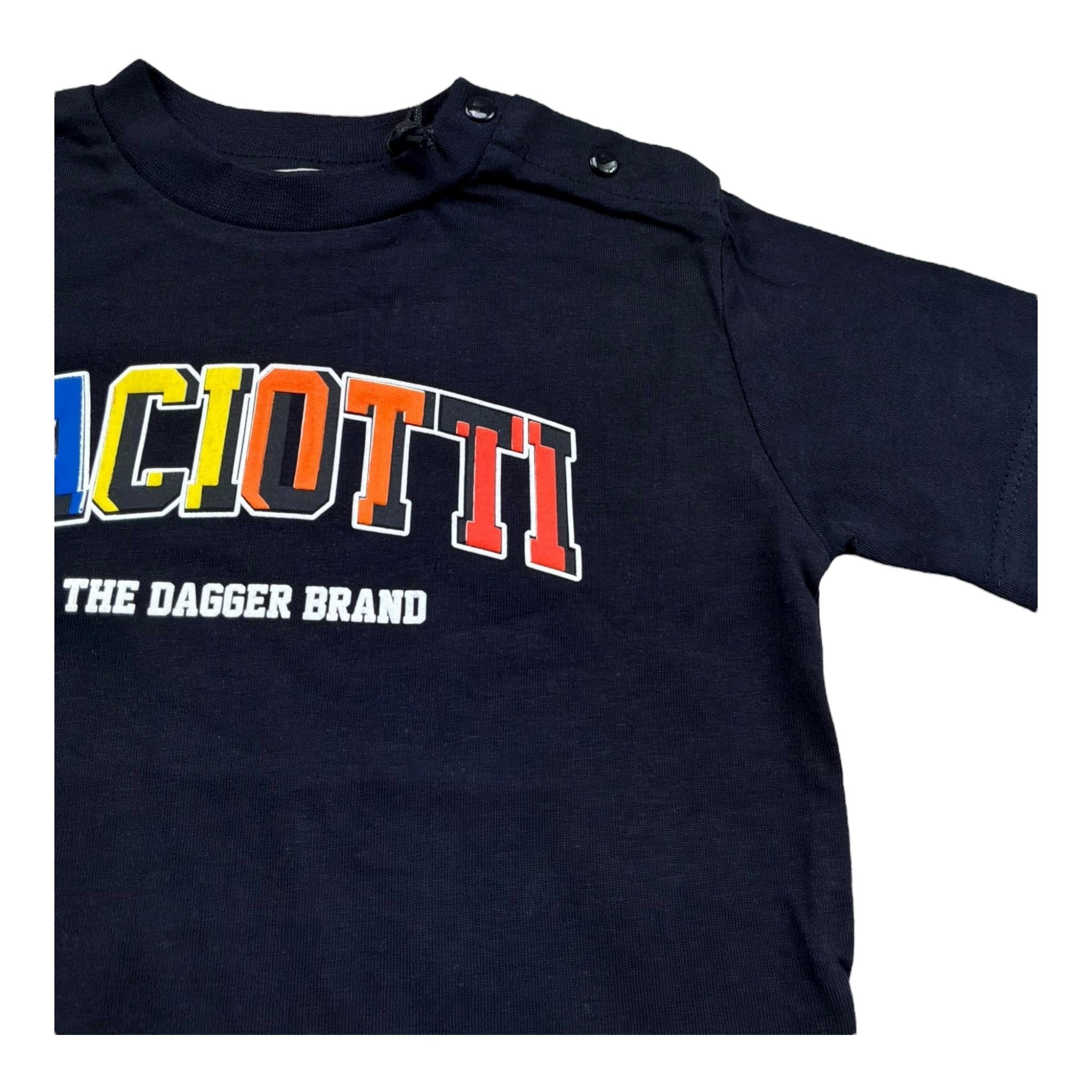 Cesare Paciotti T-Shirt Girocollo Tinta Unita con Stampa per Neonato TSP5111BX BLU CESARE PACIOTTI 