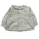 PAZ RODRIGUEZ camicia manica lunga tinta unita cn stampa Azzurro per Neonata 006151023 AZZURRO PAZ RODRIGUEZ 