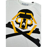 Philipp Plein T-Shirt Girocollo tinta unita con Stampa Bianco per Bambino 2TM004 BIANCO PHILIPP PLEIN 