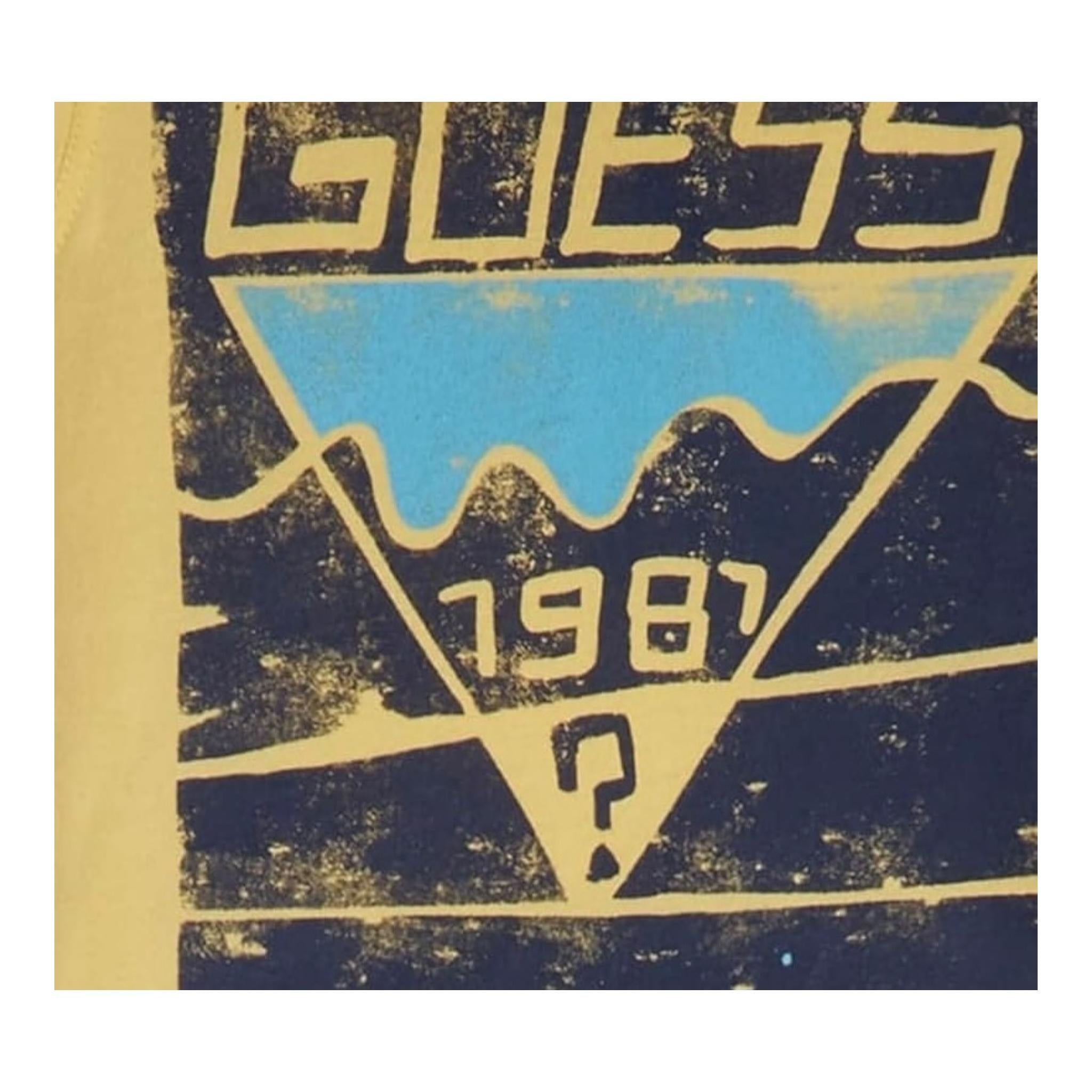 Guess T-Shirt Girocollo Tinta Unita con Stampa per Neonato N1GI15K8HM0 GIALLO GUESS 