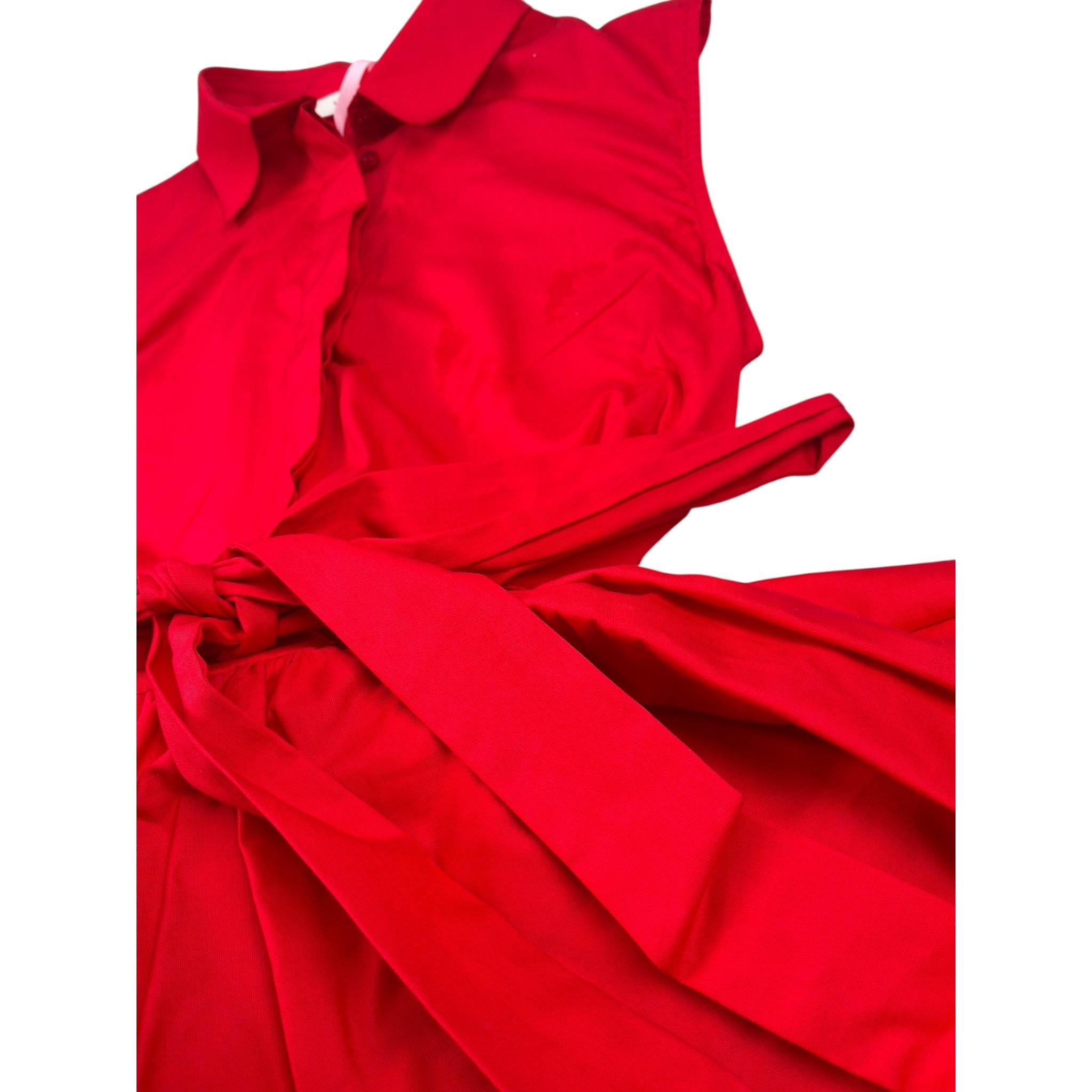 Vicolo Abito Tinta Unita con Cintura per Bambina 3146V00352 ROSSO VICOLO 