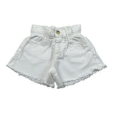 M+E' Short In Denim Tinta Unita con Elastico In Vita per Bambina UE1696 BIANCO M+E' 