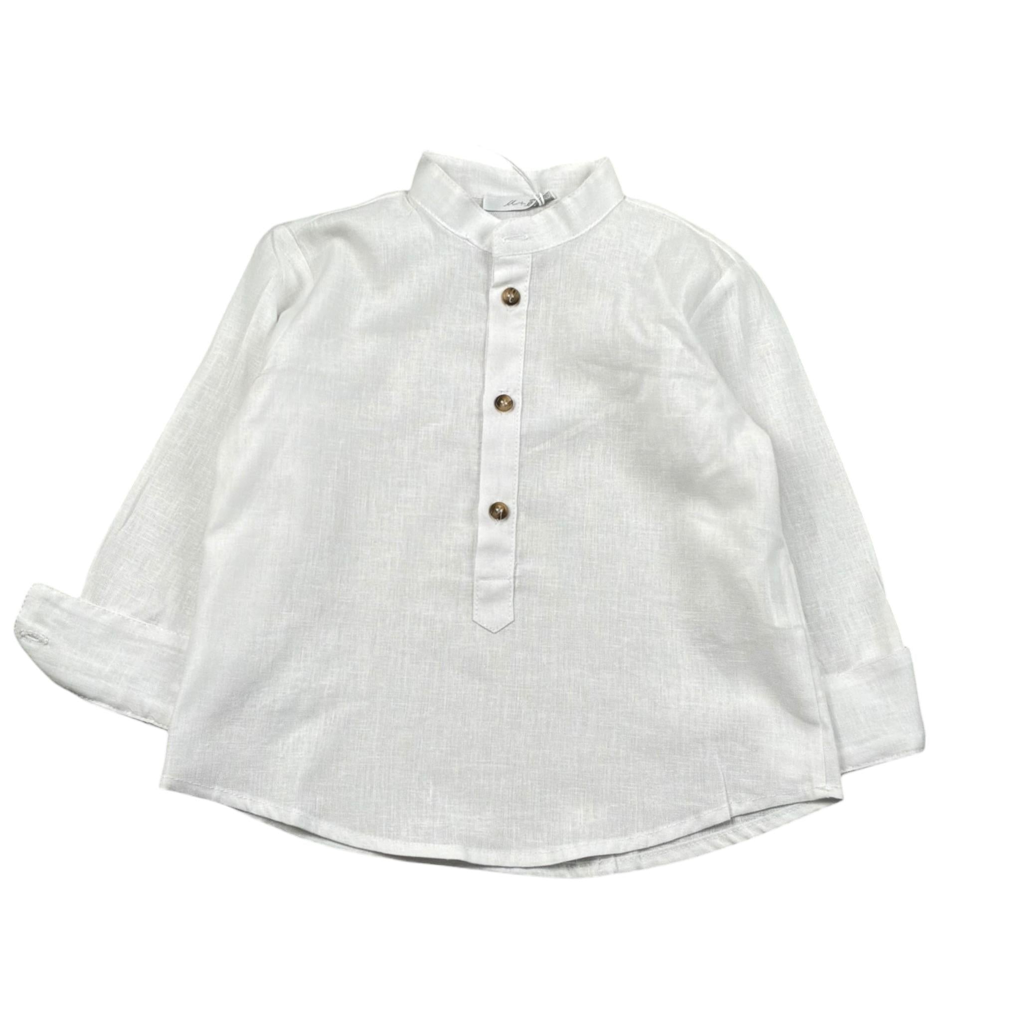 M+E' Camicia Manica Lunga tinta unita Collo Coreano Panna per Neonato UEM0507XN PANNA M+E' 