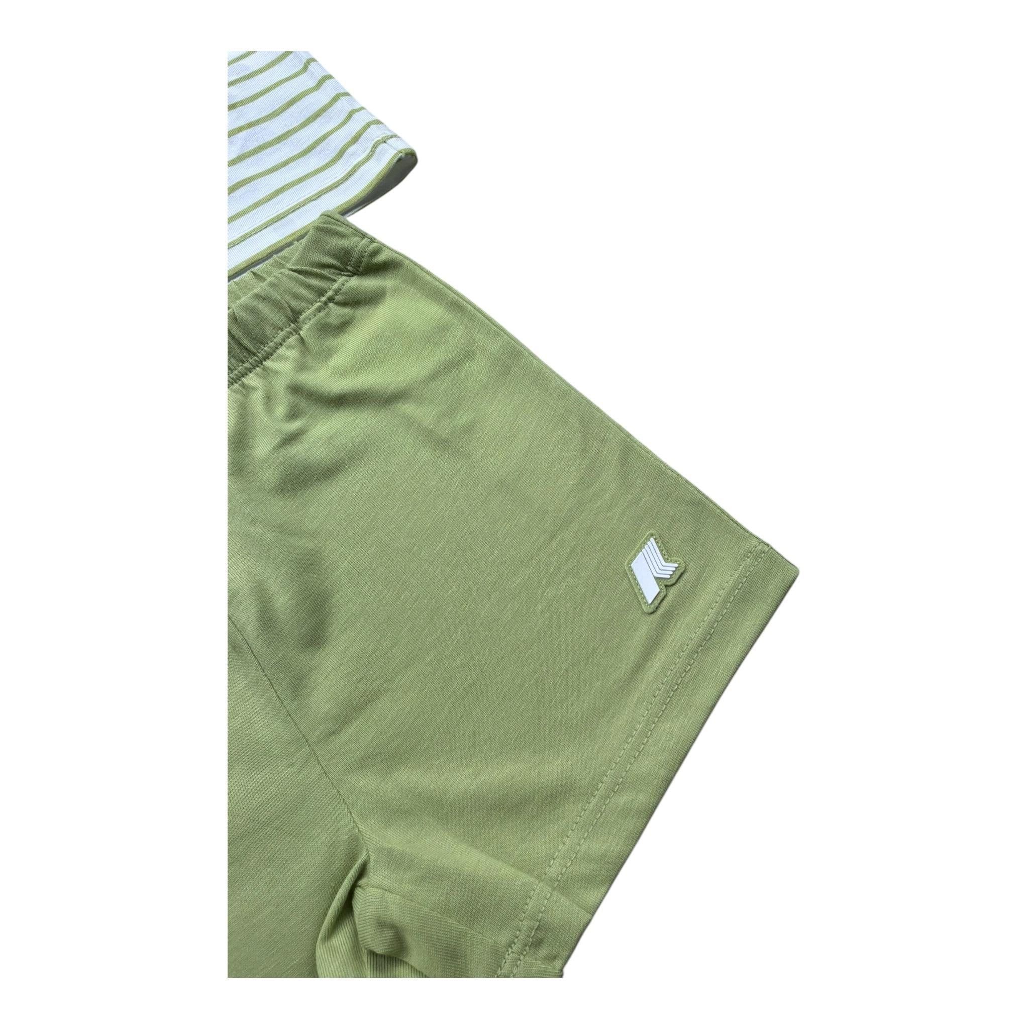 K-Way Completo 2 Pezzi Bicolore T-Shirt-Bermuda Fantasia A Righe per Neonato K2137TW VERDE K-WAY 