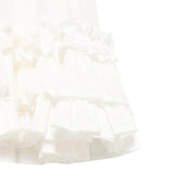 Dou Dou Abito Tinta Unita Mezza Manica con Balze per Neonata DW1A61NX BIANCO DOU DOU 