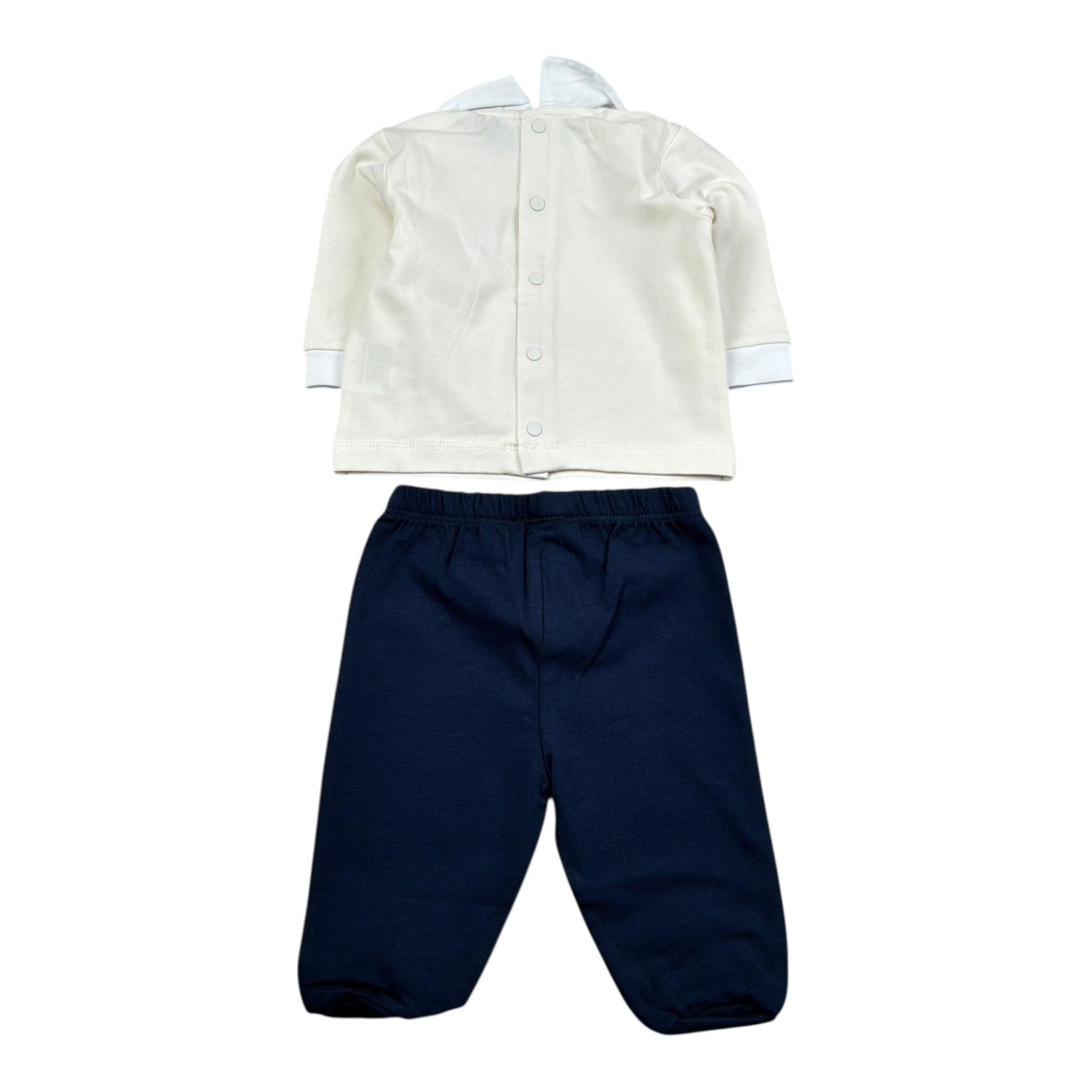 Cesare Paciotti Completo 2 Pezzi Shirt-Ghettina per Neonato CPP5102NX PANNA/BLU CESARE PACIOTTI 