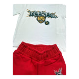 Iceberg Completo 2 Pezzi T-Shirt-Bermuda per Neonato CMICE5102B BIANCO/ROSSO ICEBERG 