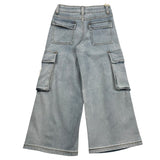 Hinnominate Jeans Tinta Unita con Tasconi E Girovita Regolabile per Bambina 3645PD00148X AZZURRO HINNOMINATE 