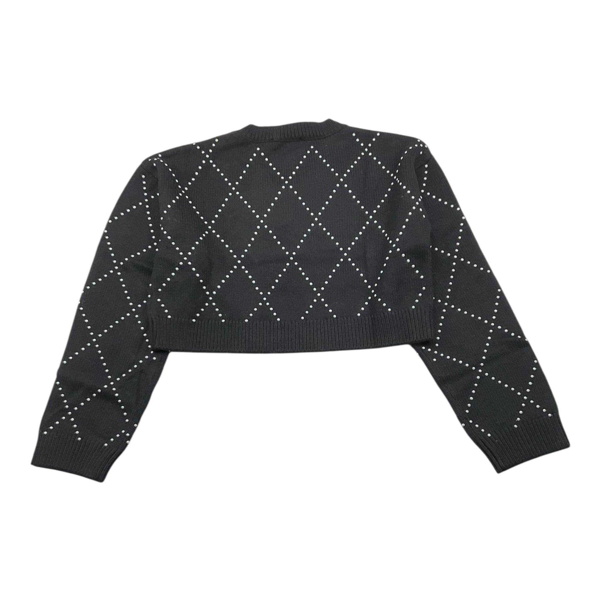 LIU JO maglia girocollo tinta unita con applicazioni Nero per Bambina GF4137MS16G NERO LIU JO 