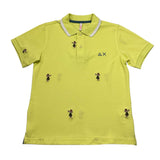 Sun68 Polo Mezza Manica Tinta Unita per Bambino CPA35328 GIALLO SUN68 