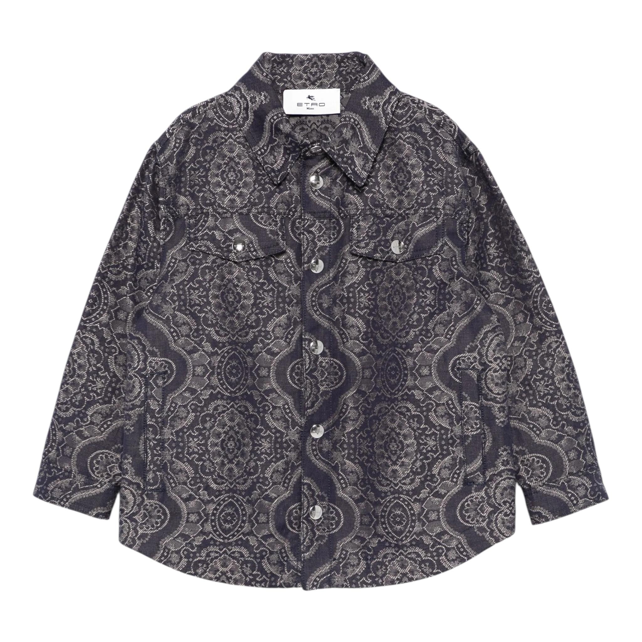 Etro Giacca Manica Lunga Stampa Fantasia per Bambina GW2P00 BLU ETRO 