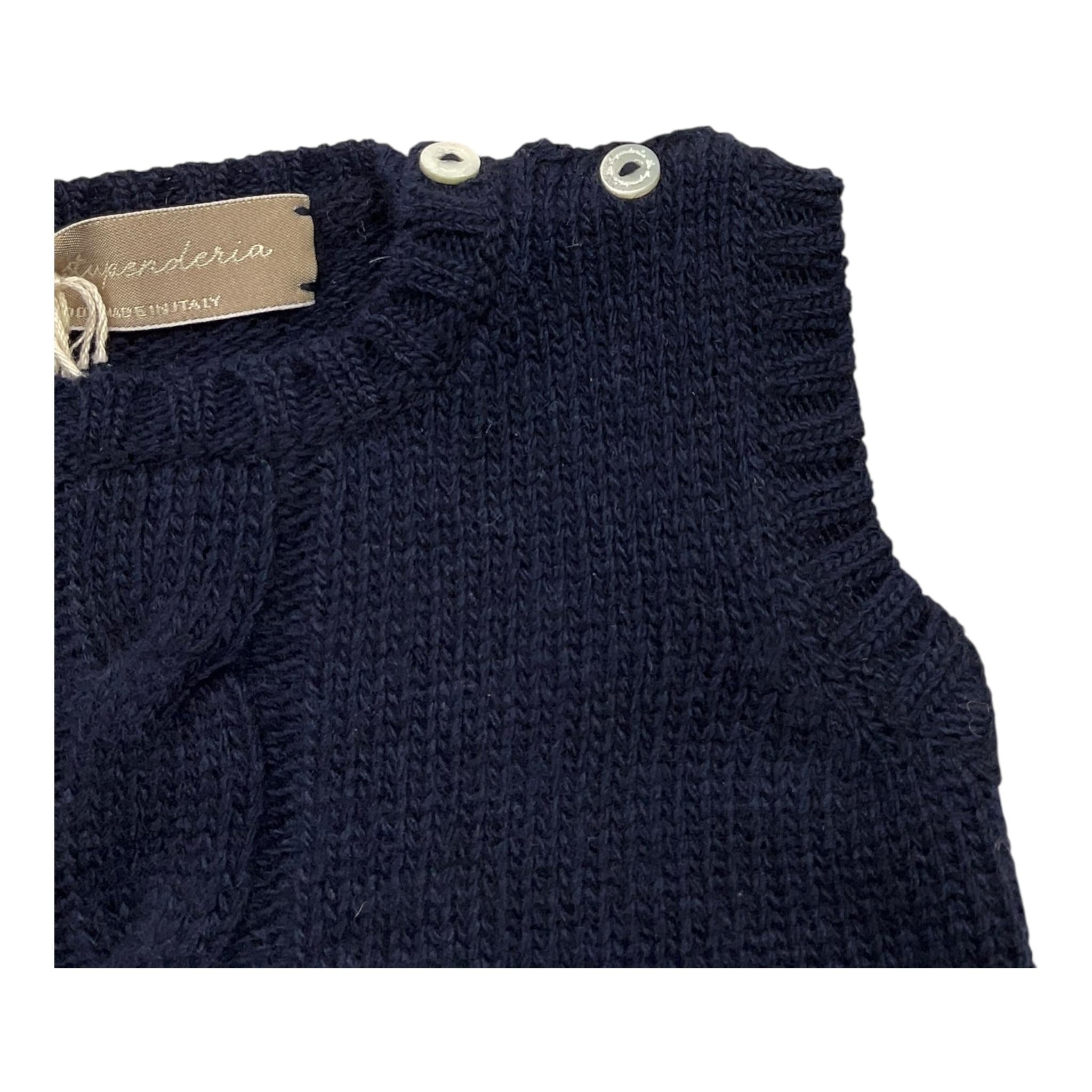 LA STUPENDERIA giet in maglia tinta unita Blu per Neonato VCGL01 BLU LA STUPENDERIA 