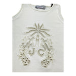 Just Cavalli Canotta Girocollo Tinta Unita con Trafori per Bambina JGP26135CN AVORIO JUST CAVALLI 