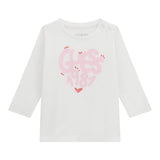 Guess Shirt Girocollo Tinta Unita con Logo per Neonata A5RI01K6YW4 BIANCO GUESS 