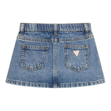 Guess Gonna In Denim Tinta Unita con Logo per Bambina K5RD02D45E0 AZZURRO GUESS 