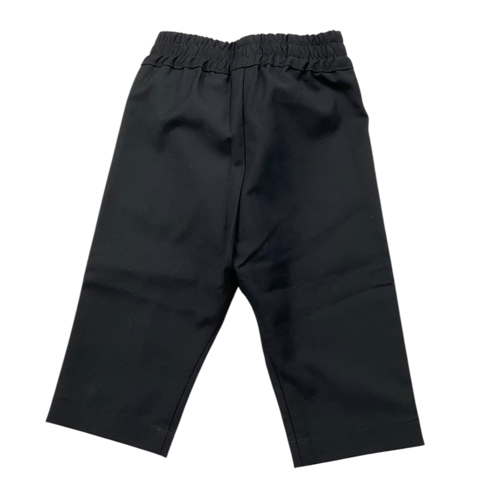 DANIELE ALESSANDRINI pantalone tinta unita con logo Nero per Neonato 1291P00043 NERO DANIELE ALESSANDRINI 