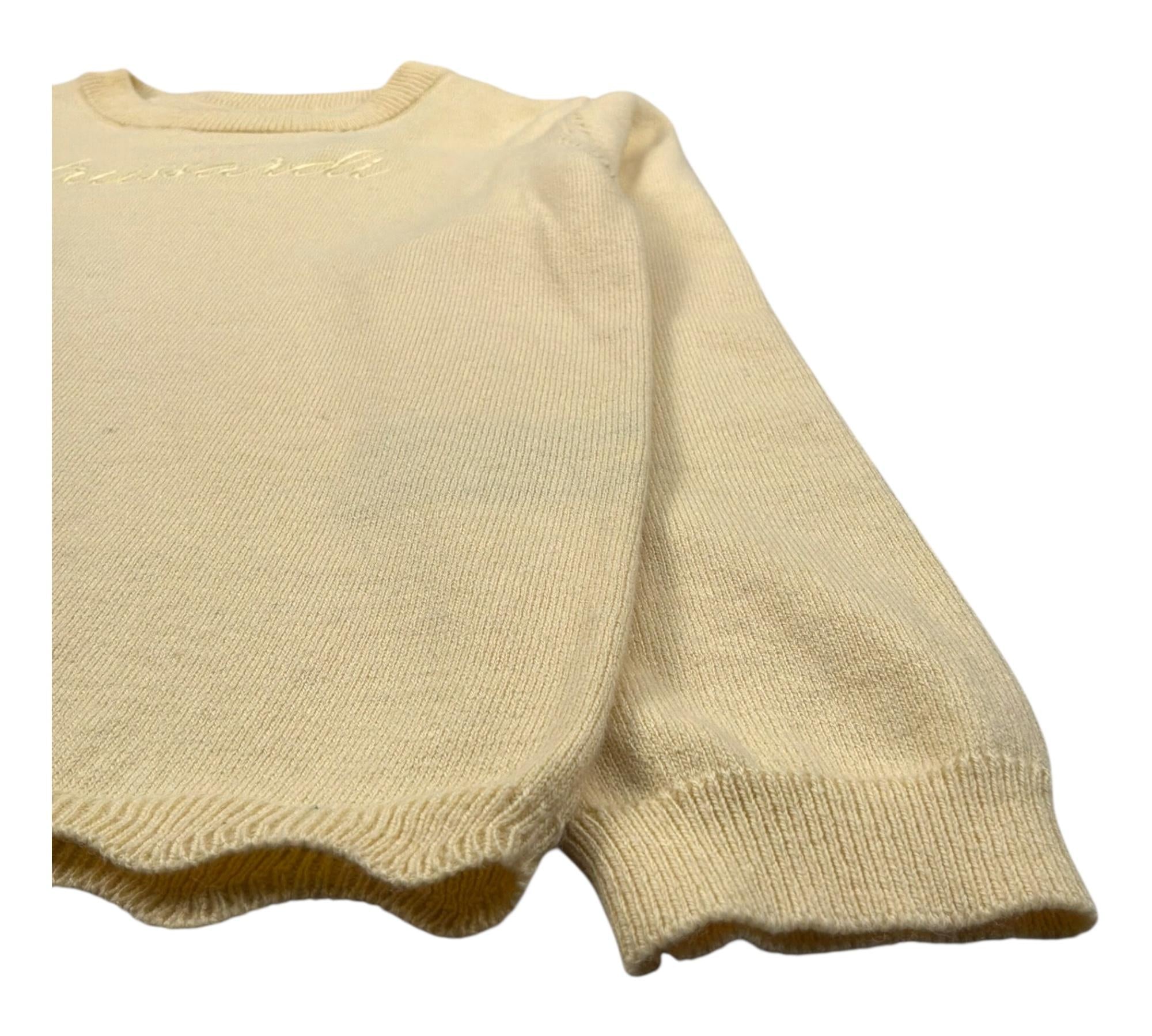 Trussardi Maglia Girocollo Tinta Unita con Logo per Bambina TGP26030MA GIALLO TRUSSARDI 