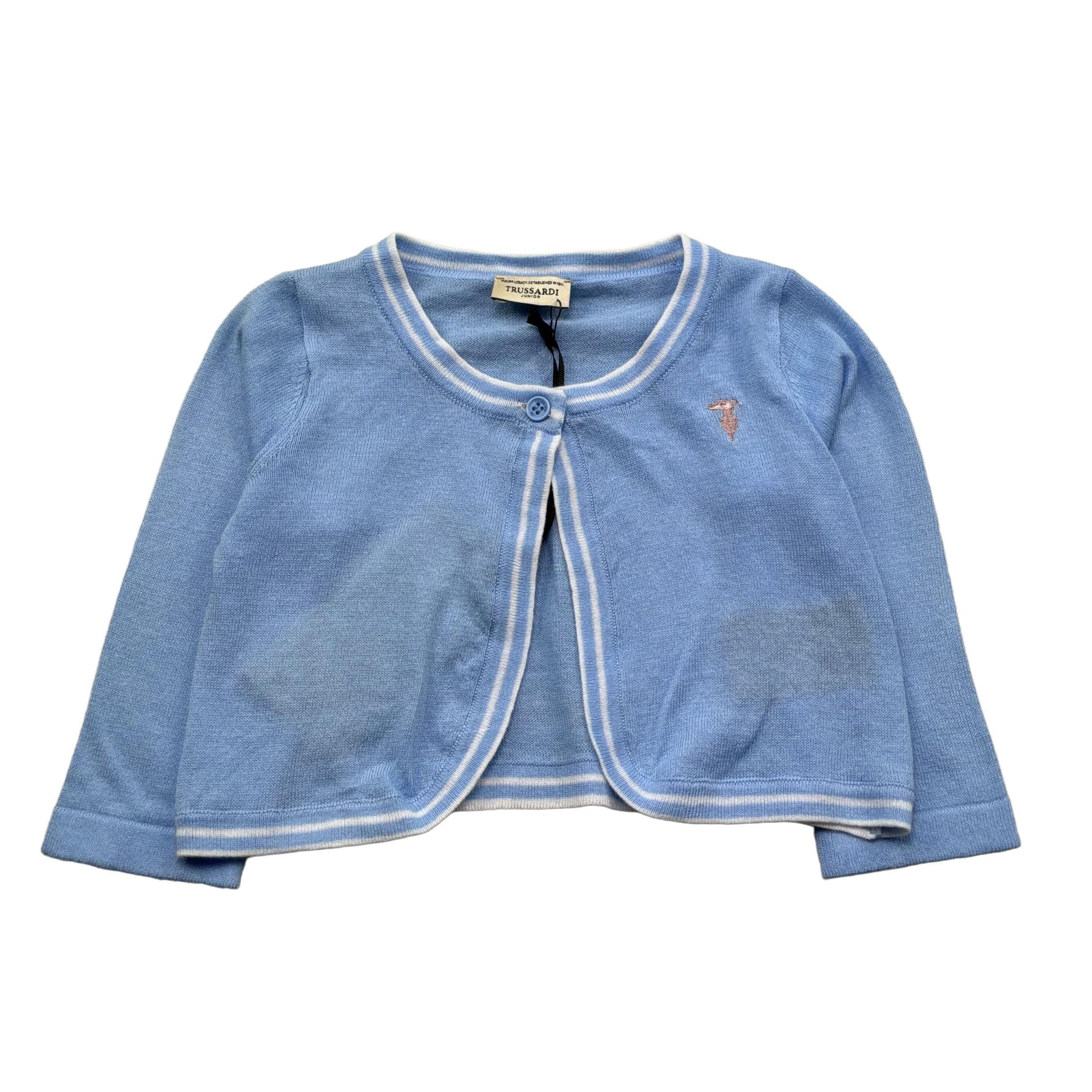 Trussardi Coprispalle Tinta Unita con Logo per Neonata TIP26126CD AZZURRO TRUSSARDI 