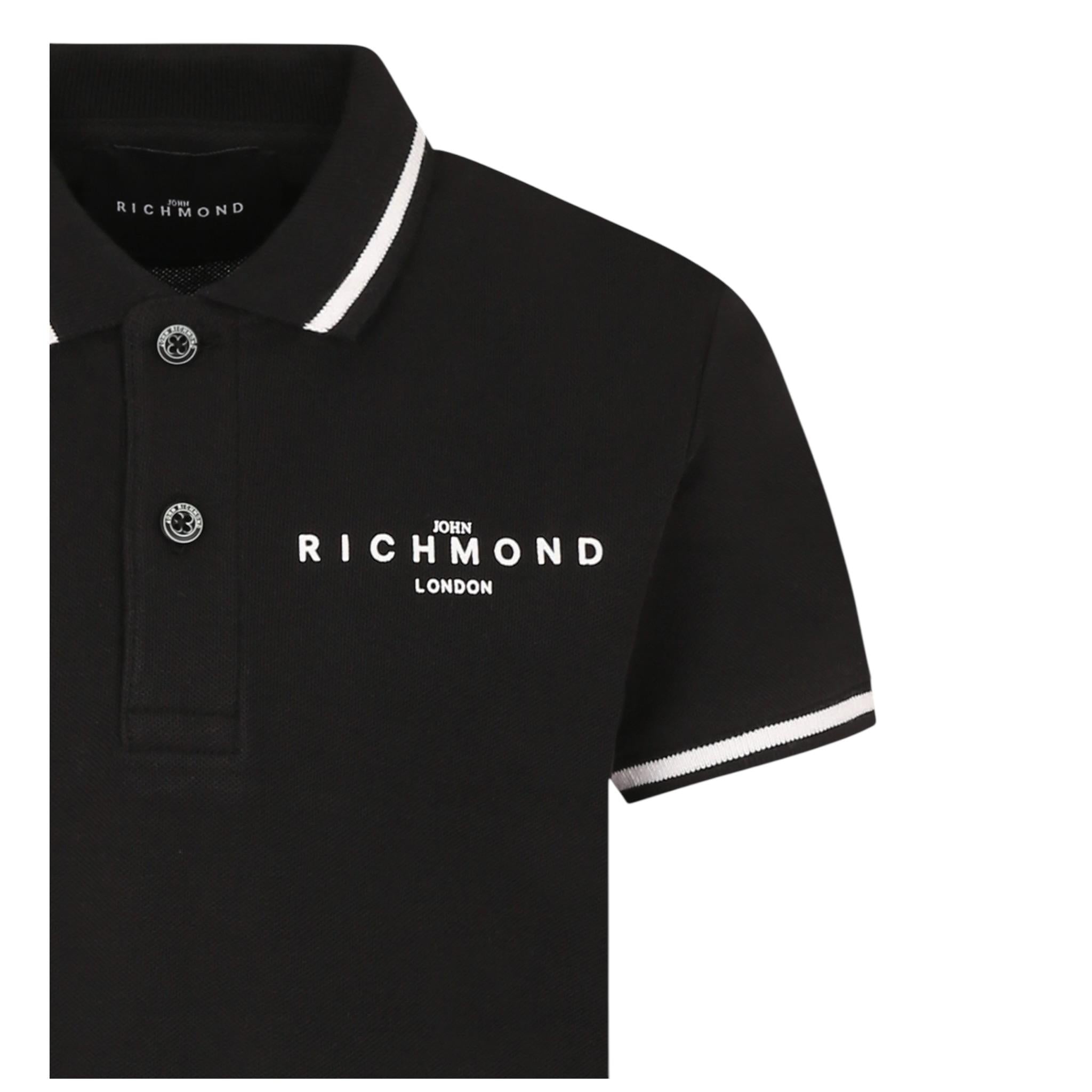 John Richmond Polo Mezza Manica Tinta Unita per Bambino RBP25010POXX NERO JOHN RICHMOND 