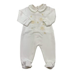 LE BEBE' tutina tinta unita con stampa Bianco per Neonata LBG5987 BIANCO LE BEBE' 