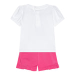 Moschino Completo 2 Pezzi T-Shirt-Short per Neonata MAG01O BIANCO/FUXIA MOSCHINO 
