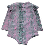 John Richmond Body Manica Lunga Fantasia Pitonata per Neonata RIP26052BD ROSA JOHN RICHMOND 