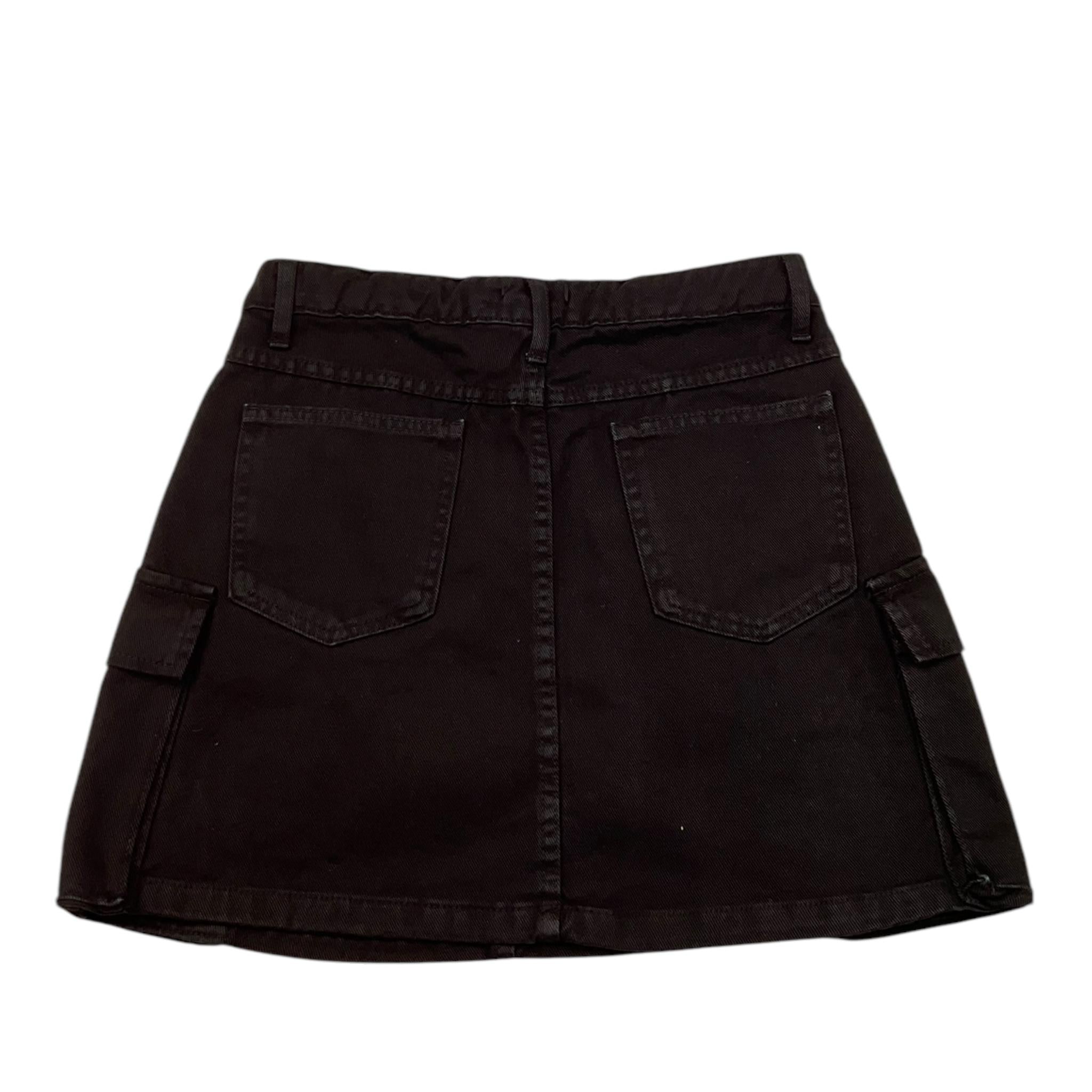 JANICE gonna tinta unita con tasconi Nero per Bambina JN585R NERO JANICE 