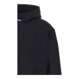 MOSCHINO felpa tinta unita con cappuccio Nero per Bambino HNF07K NERO MOSCHINO 