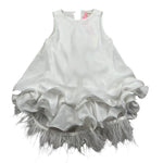 Vicolo Abito Giromanica Tinta Unita con Sottoveste per Bambina 3146V00286 BIANCO VICOLO 