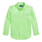 Ralph Lauren Camicia Tinta Unita con Stampa per Bambino 323967600006 VERDE RALPH LAUREN 