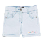 John Richmond Short In Denim tinta unita con Logo Azzurro per Neonata RIP25031SHXXXX AZZURRO JOHN RICHMOND 