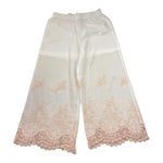Caffe' D'Orzo Pantalone Tinta Unita con Ricami per Bambina ZW6B30 BIANCO CAFFE' D'ORZO 