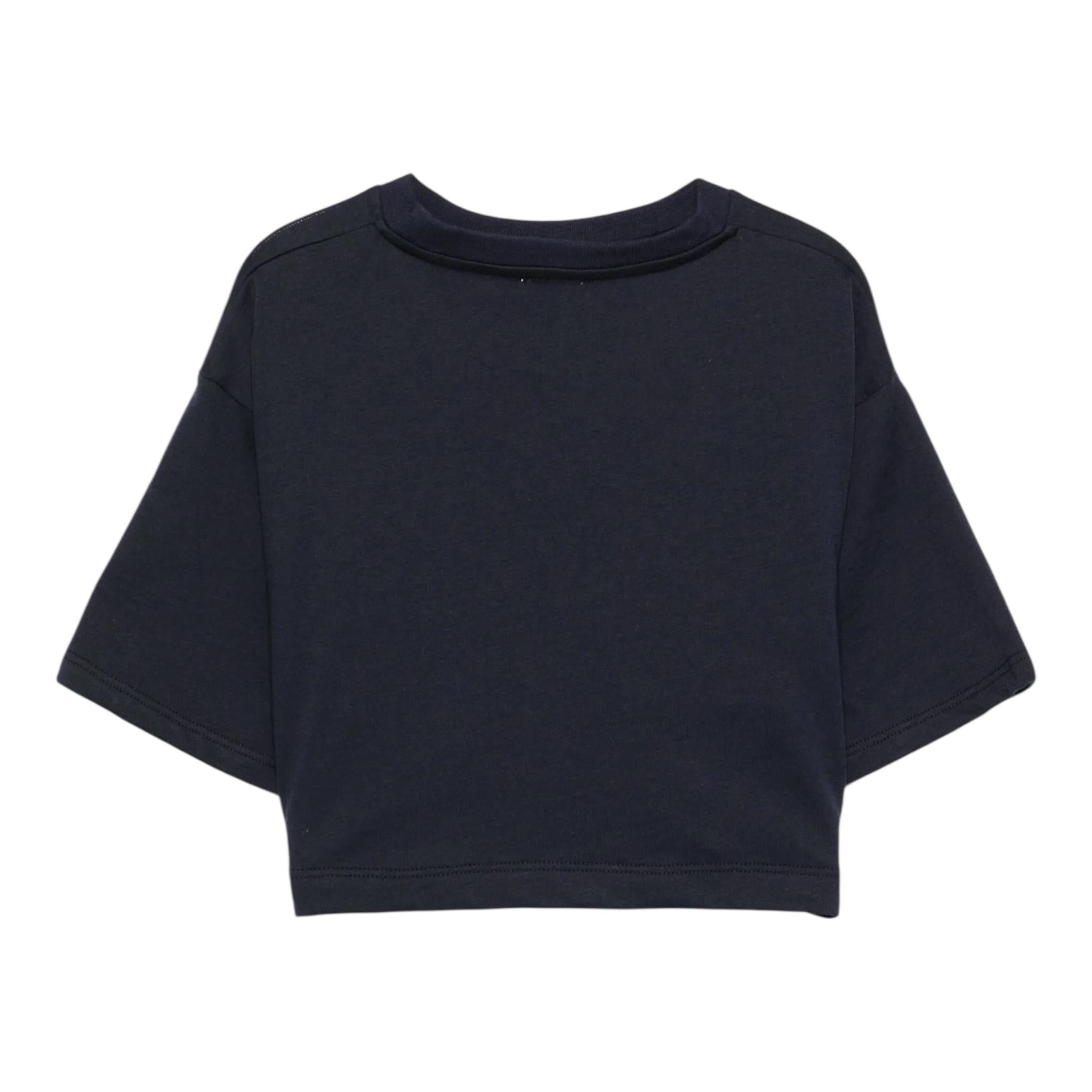 Il Gufo T-Shirt Girocollo Tinta Unita con Stampa per Neonata P25TS477MF001N BLU IL GUFO 