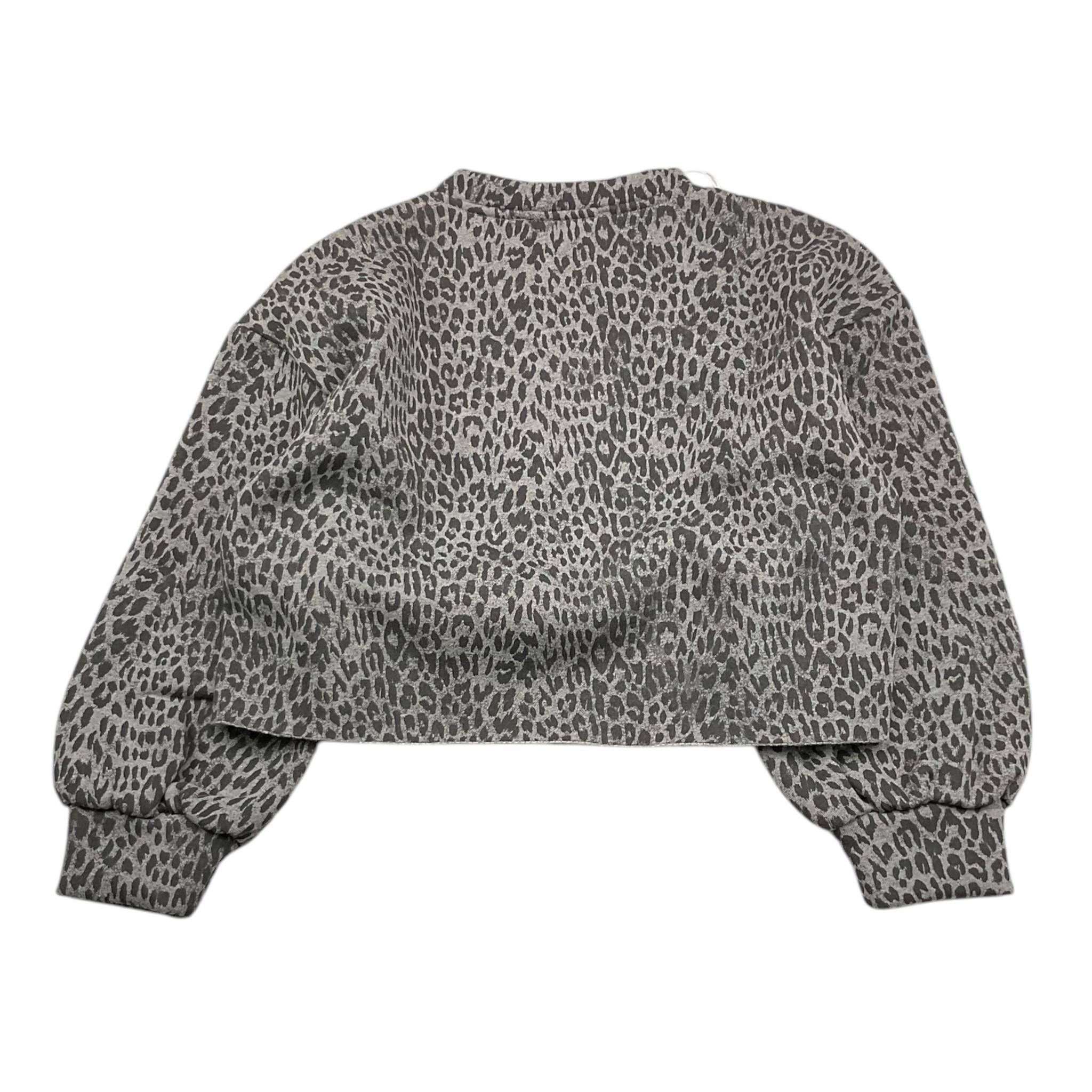 LU LU BY MISS GRANT felpa tinta unita con fantasia maculata Grigio per Bambina LL3338 GRIGIO LU LU BY MISS GRANT 