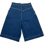 Elisabetta Franchi Short Bermuda Tinta Unita In Denim per Bambina EFBE071 BLU ELISABETTA FRANCHI 