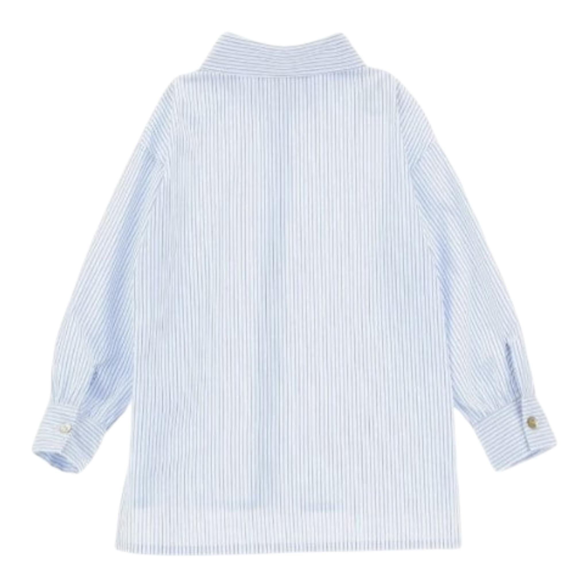 MONNALISA camicia tinta unita con fantasia a righe Bianco per Bambina 11B301 BIANCO MONNALISA 