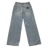 Dolce & Gabbana Jeans Tinta Unita Modello Palazzo per Bambina L52F91 AZZURRO DOLCE & GABBANA 