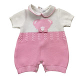 I Delfi Pagliaccetto Bicolore con Logo per Neonata 25P5028 BIANCO/ROSA I DELFI 