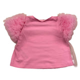 Liu Jo T-Shirt Girocollo Tinta Unita con Tulle per Neonata KA5127 ROSA LIU JO 