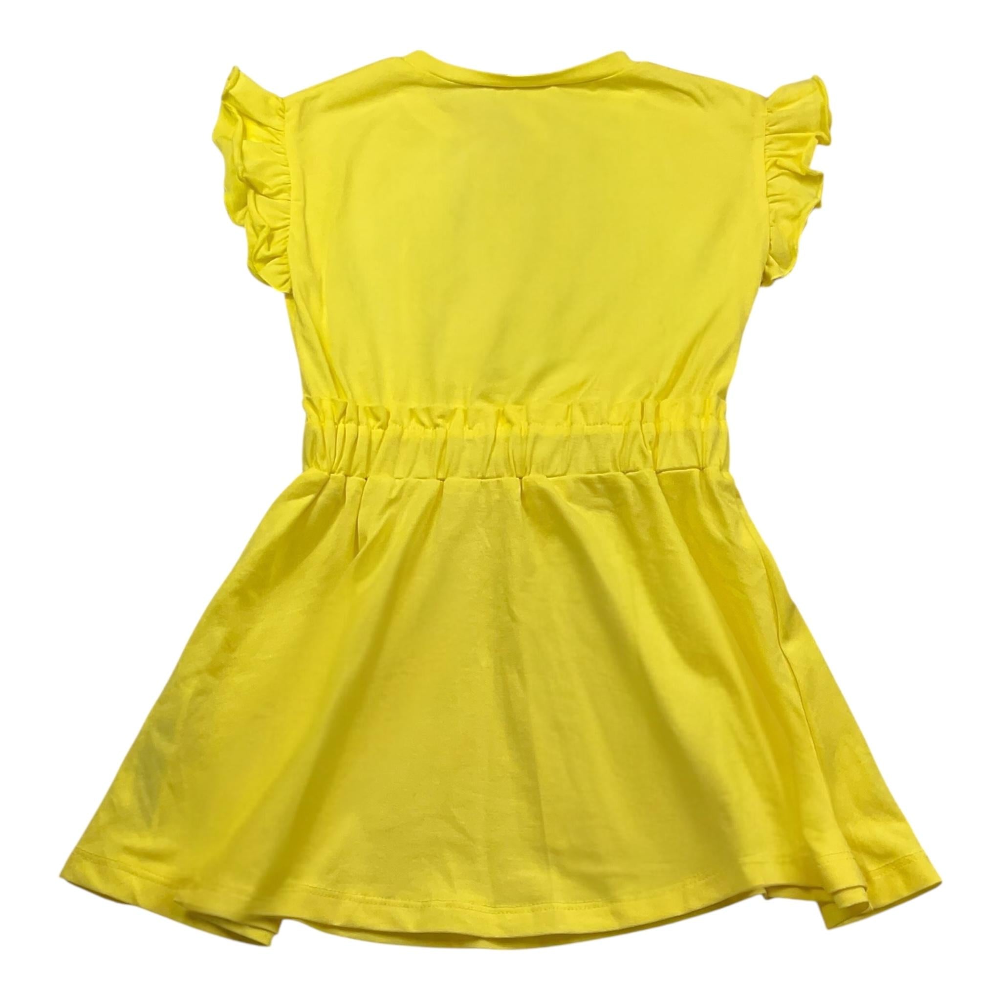 Liu Jo Abito Giromanica Tinta Unita con Stampa per Neonata KA4090N GIALLO LIU JO 