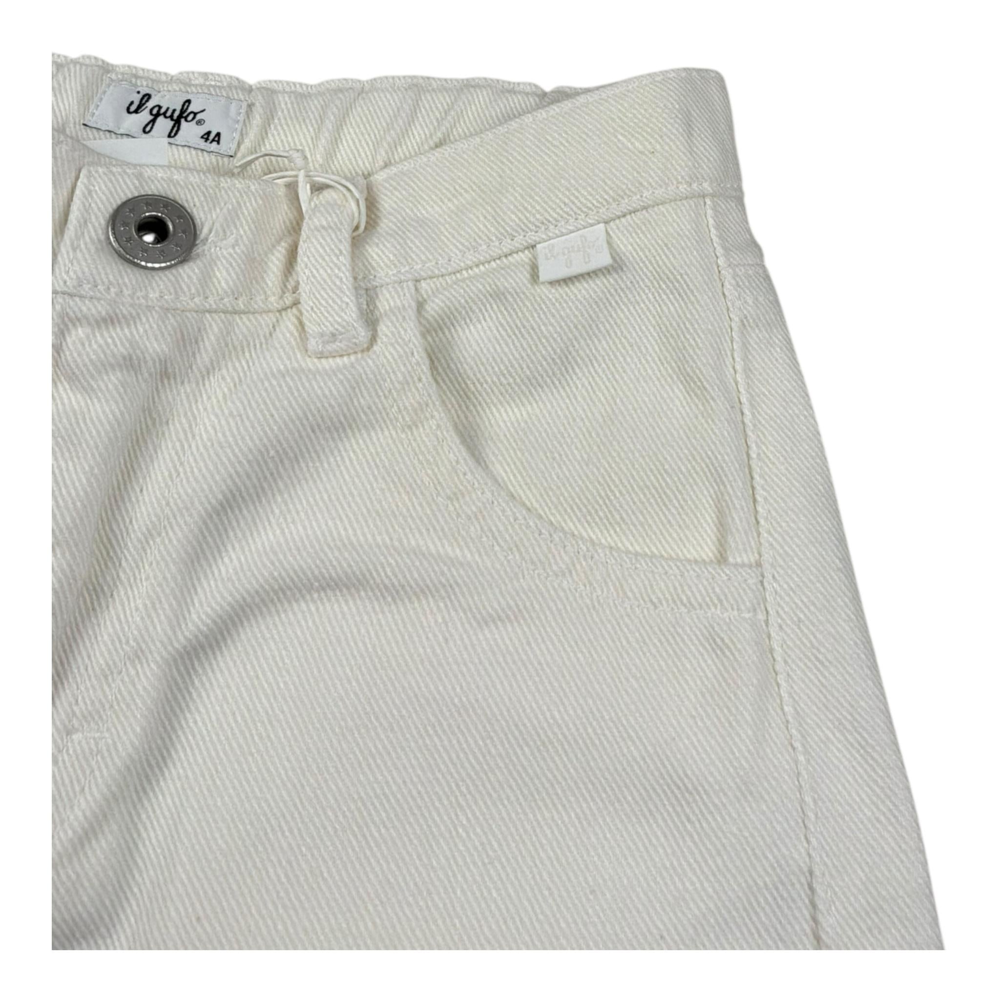 Il Gufo Jeans Tinta Unita con Girovita Regolabile per Bambino P25PL429J0044 PANNA IL GUFO 