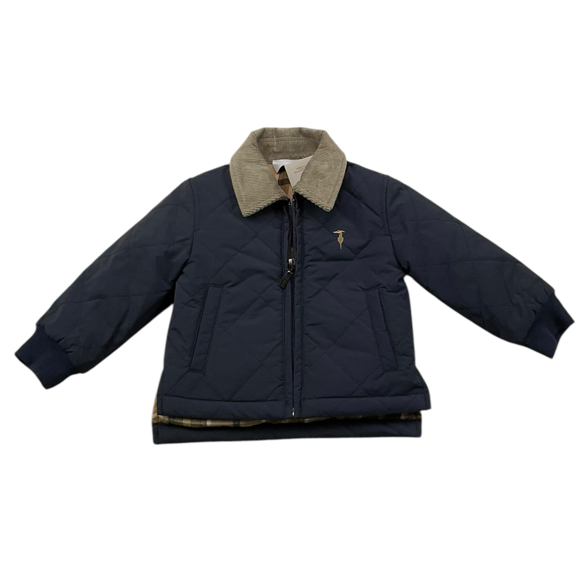 TRUSSARDI giubbino tinta unita con colletto in contrasto Blu per Neonato TIA25102GB BLU TRUSSARDI 