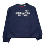 Aeronautica Militare Felpa Chiusa Girocollo Tinta Unita con Stampa Logo per Bambino 251FE0027AJ BLU AERONAUTICA MILITARE 