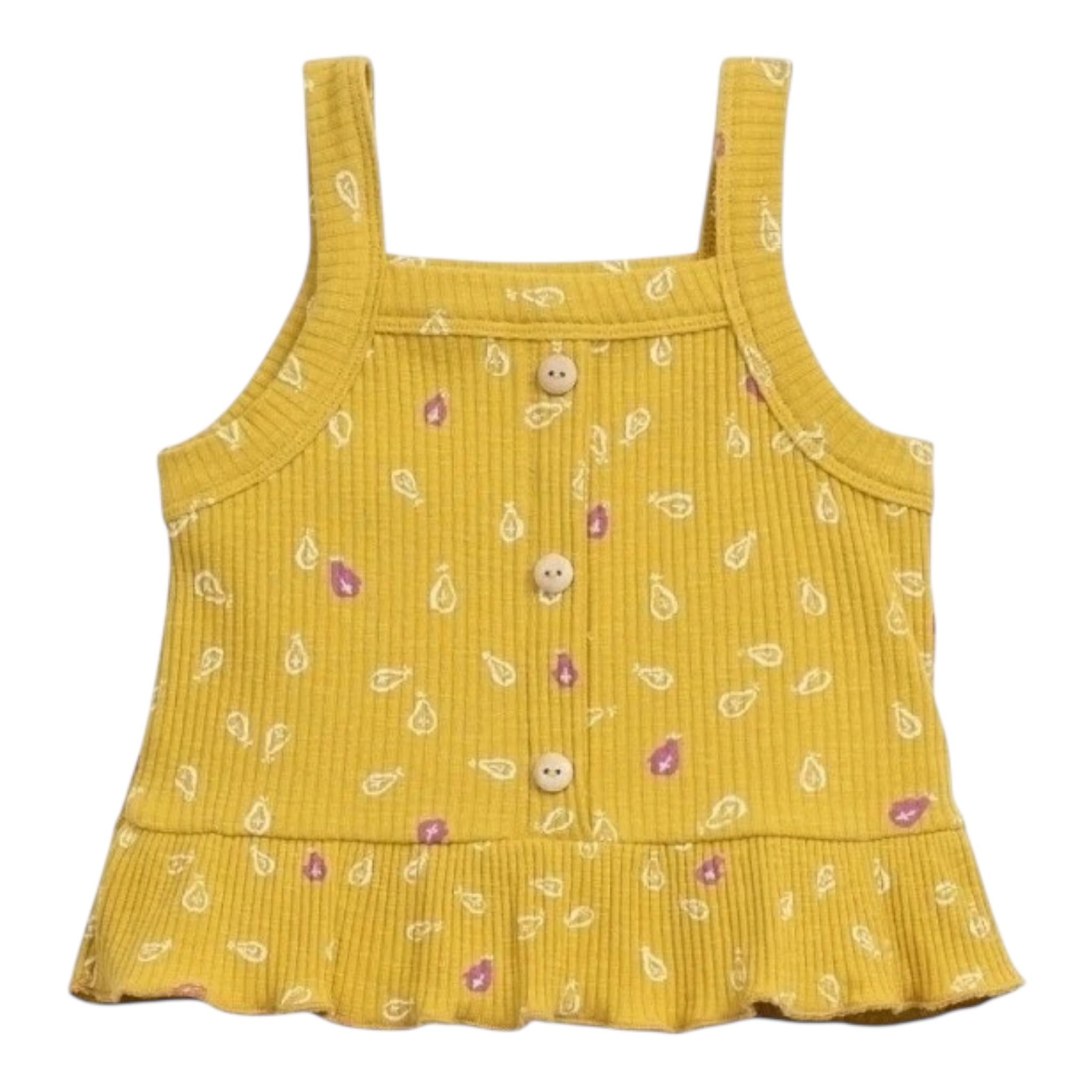 Play Up Top Tinta Unita con Stampa per Bambina PA044AQ11152 GIALLO PLAY UP 