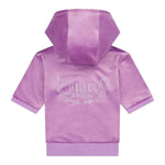 Juicy Couture Completo Felpa-Pantalone Tinta Unita con Brillantini per Bambina JBX6494 VIOLA JUICY COUTURE 