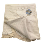 Barcellino Coperta Tinta Unita con Stampa E Applicazioni per Neonata BO220014 PANNA BARCELLINO 