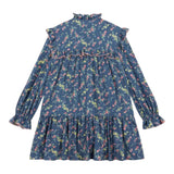 PHILOSOPHY abito tinta unita con fantasia fiori e sottana Blu per Bambina PFAB049 BLU PHILOSOPHY 