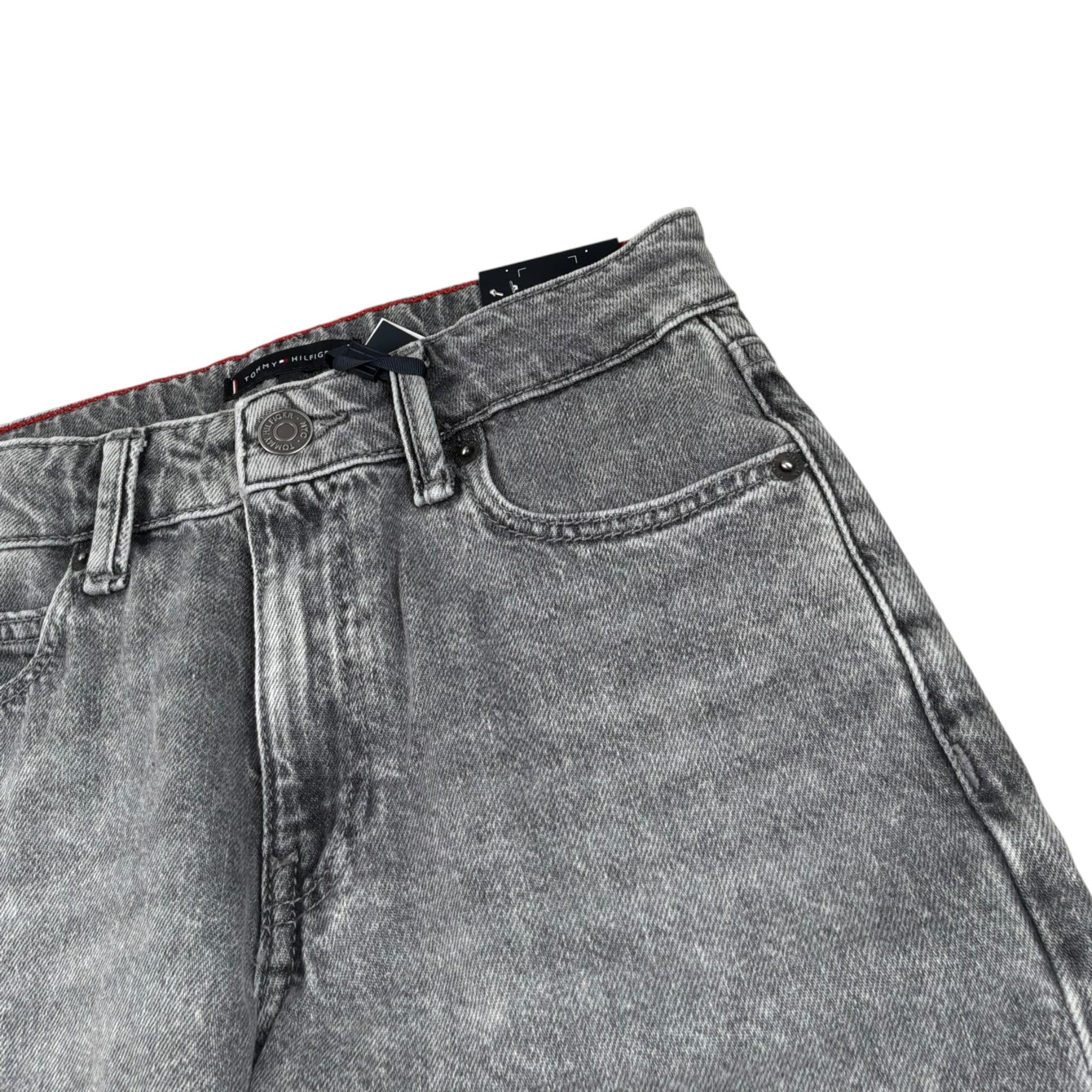 Tommy Hilfiger Jeans Tinta Unita con Girovita Regolabile per Bambino KB0KB09381 GRIGIO TOMMY HILFIGER 